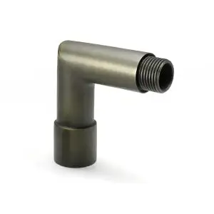 A solid brass L-shaped extension.