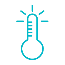 An icon showing a thermometer.