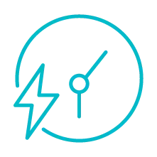 An icon showing a clock with a lightning bolt.